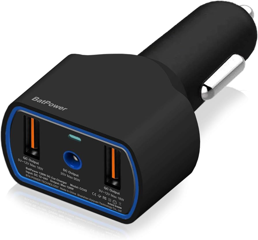 Amazon.co.jp: BatPower 120W 車載充電器 ラップトップ