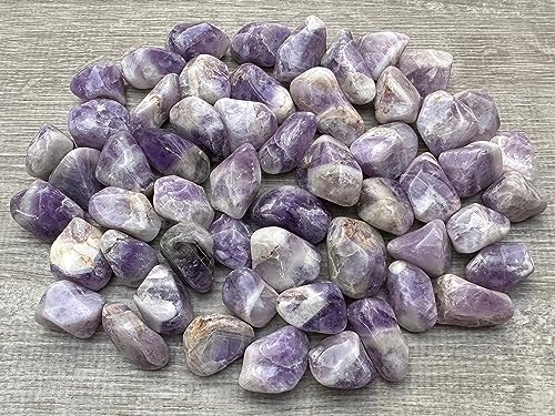 Image of 1 /2 LB Chevron Amethyst Tumbled Stones, Polished Chevron Amethyst Gemstone, Chevron Amethyst Healing Crystals (Chevron Amethyst)