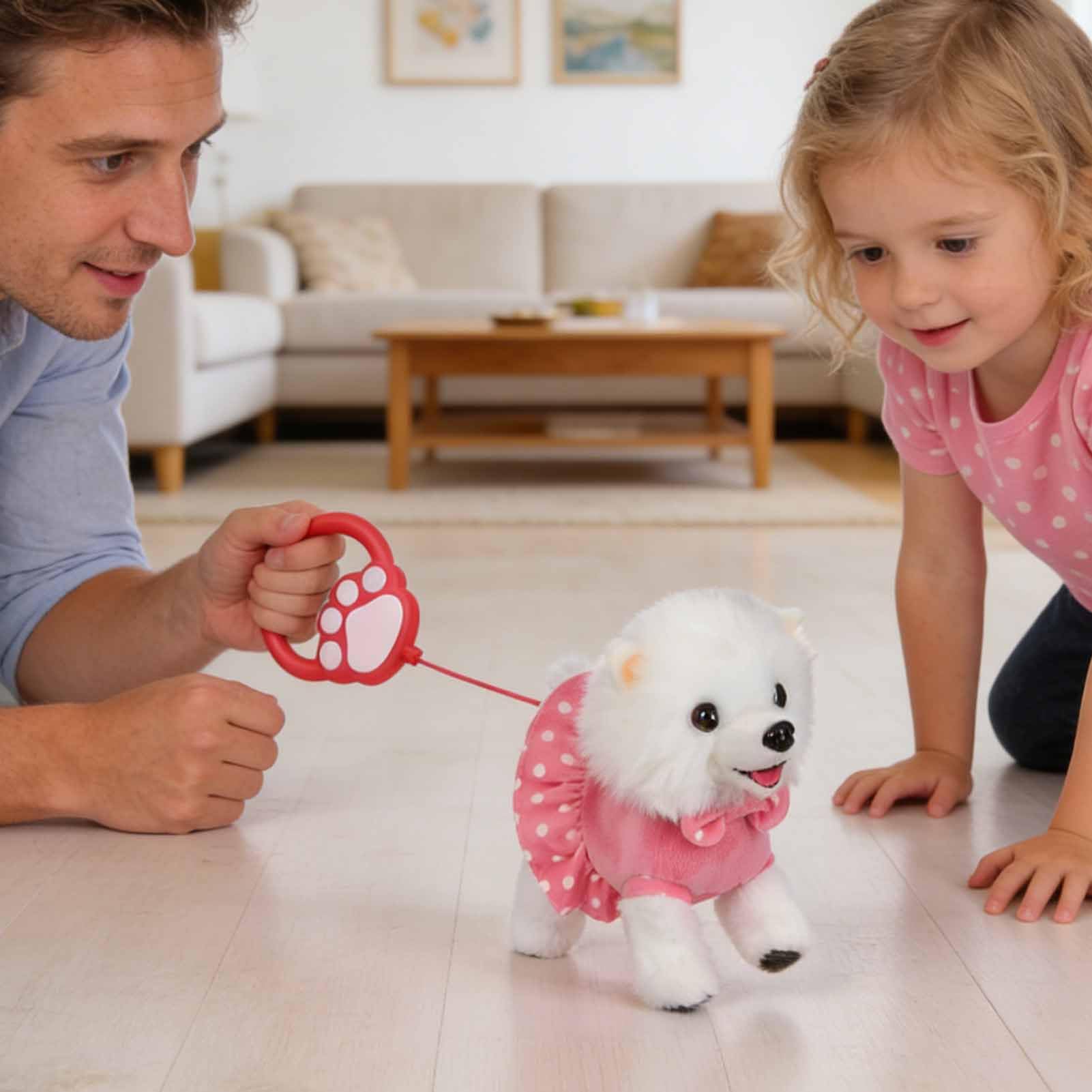 Cane Giocattolo che Cammina Bambola di Peluche Elettrica Interattiva