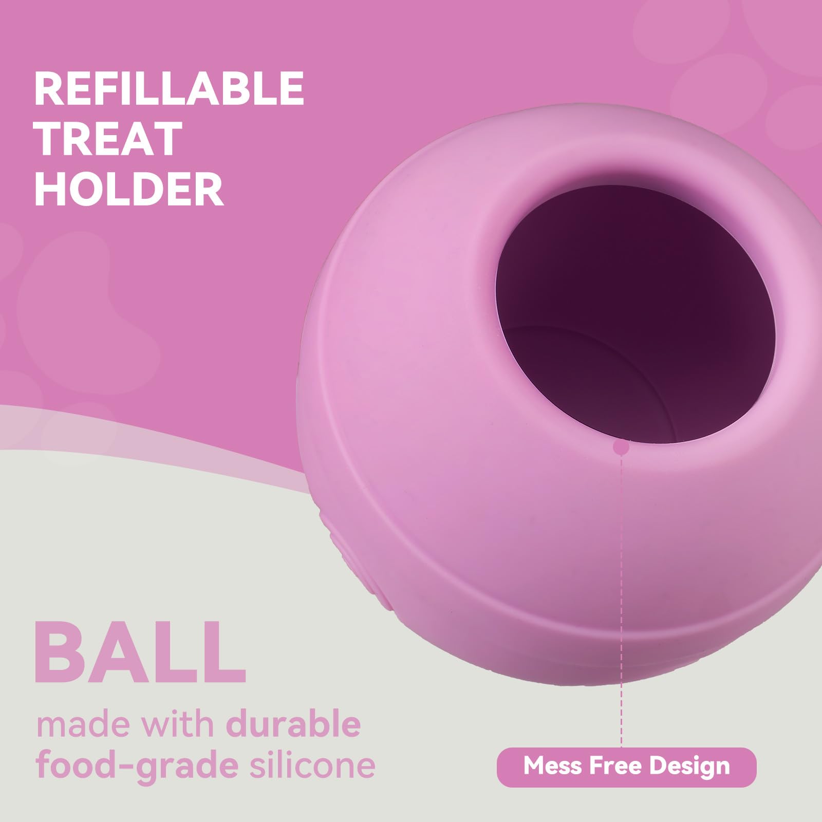 Jouet à lécher interactif durable pour chien, enrichissement en peluche pour garder les chiens occupés, jouet à mâcher oscillant et congelable, de qualité alimentaire (violet pastel, taille M)