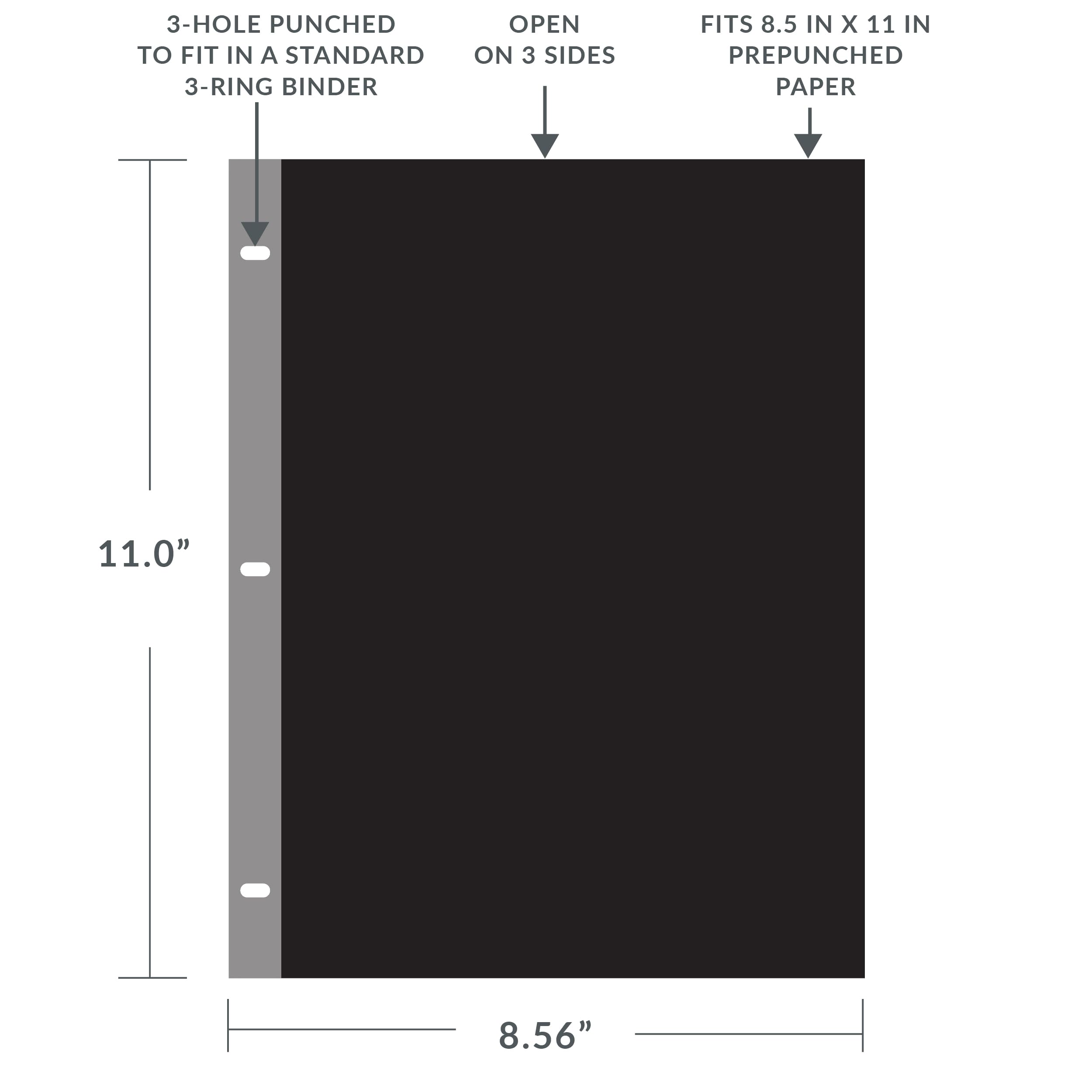 C-Line Traditionelle Standard-Gewichts-Poly-Blattschutzfolie, transparent, 21,6 x 27,9 cm, 100 Stück pro Box (03213)