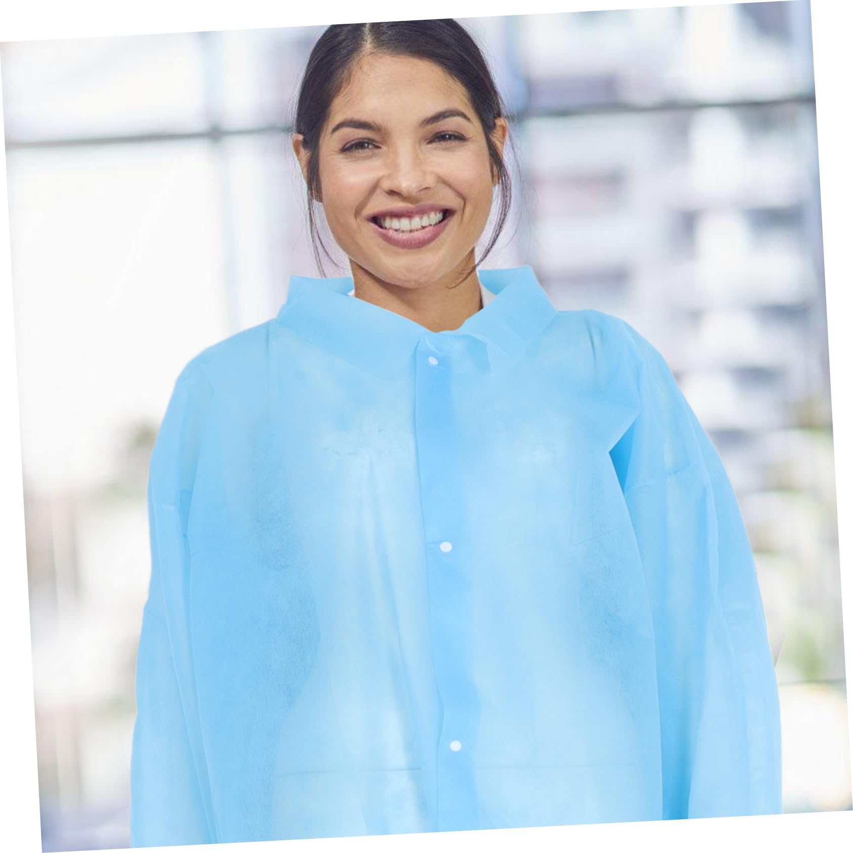 TEHAUX 10pièces Blouse De Laboratoire Jetable Pour Femme Protection Respirante Lot De Blouses De Laboratoire