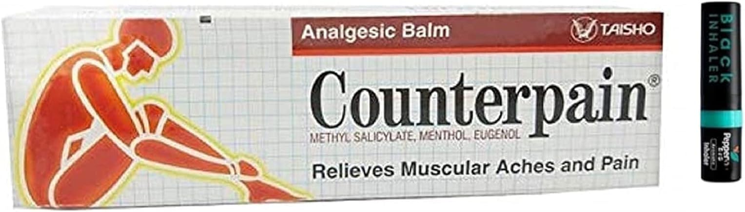 HANI PO™ Taisho Counter pain Balm Relieves Muscle Aches - 120g + Peppermint inhaler thailand 2 in 1 inhaler- Pack of 1Pain relief balm | Oil for elder women | Men Pain relief balm for adult | Pain