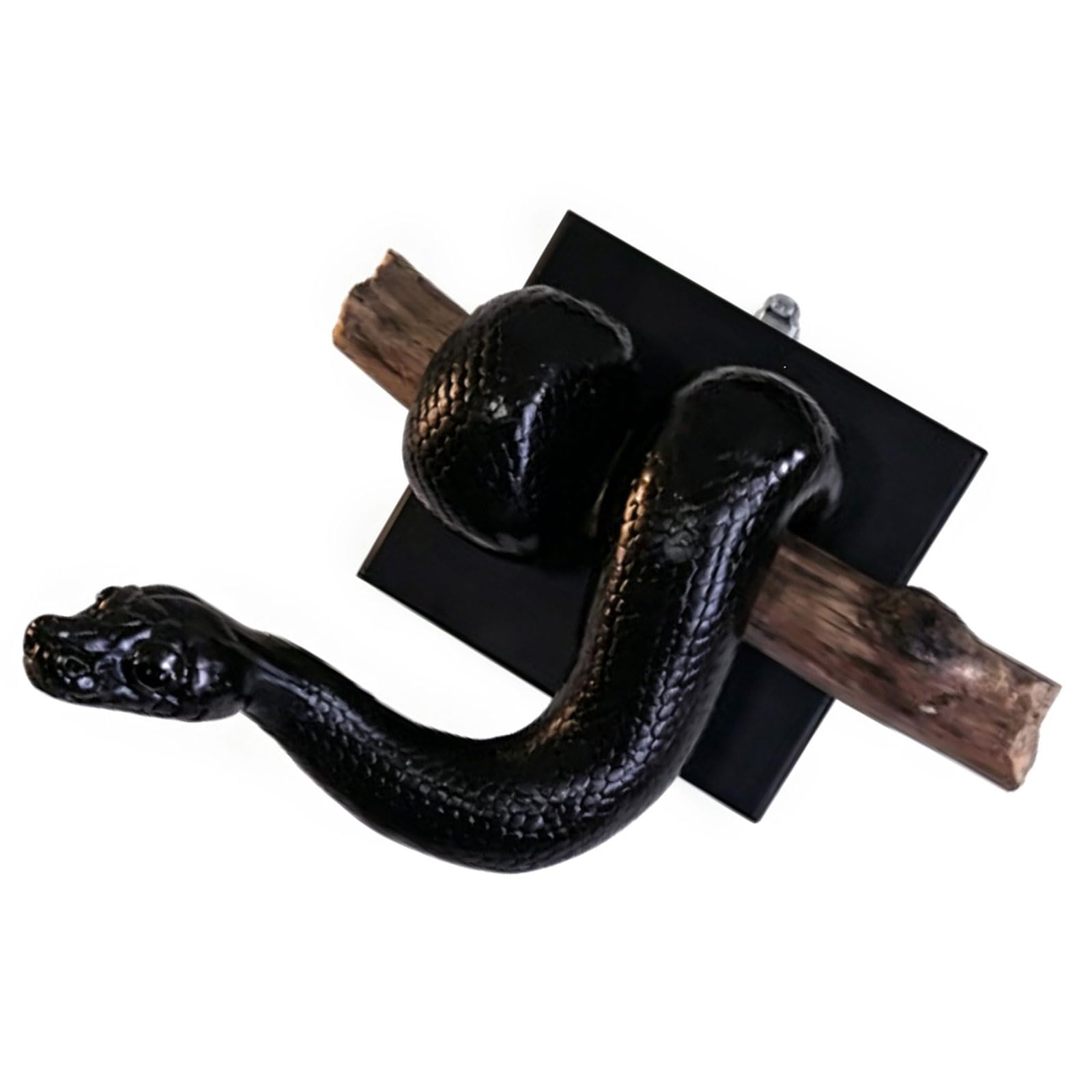 FGDTREE Snake Wall Sculpture Shatterproof Resin Snake Figurine Wall Ornament for Living Room Bedroom Offices Decoration Golden Ball Programming Sculpture