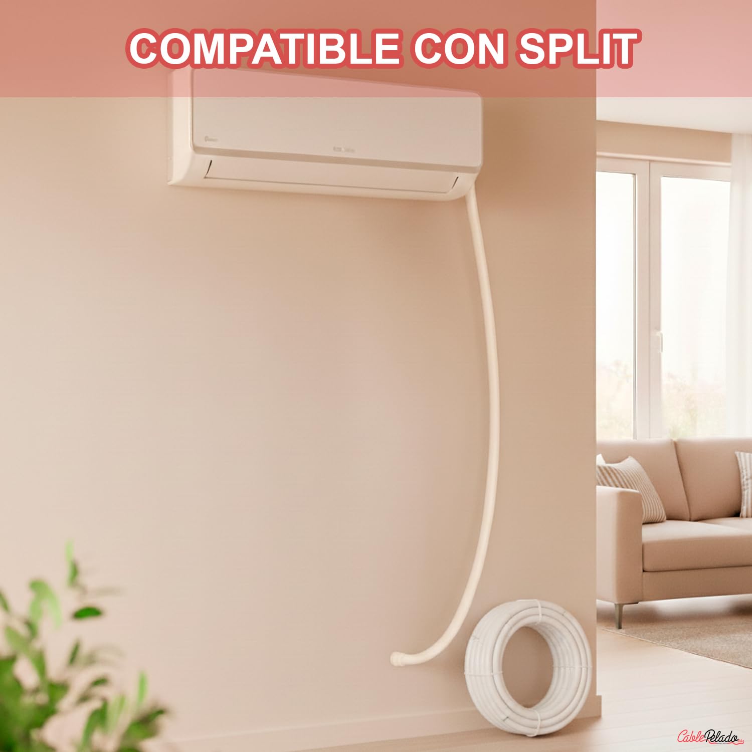 CABLEPELADO - Tubo Flexible Hidrotubo de PVC 16 x 20 mm | Bobina de 25 Metros | Resistente a Presión 30 Bar y Productos Químicos | Blanco