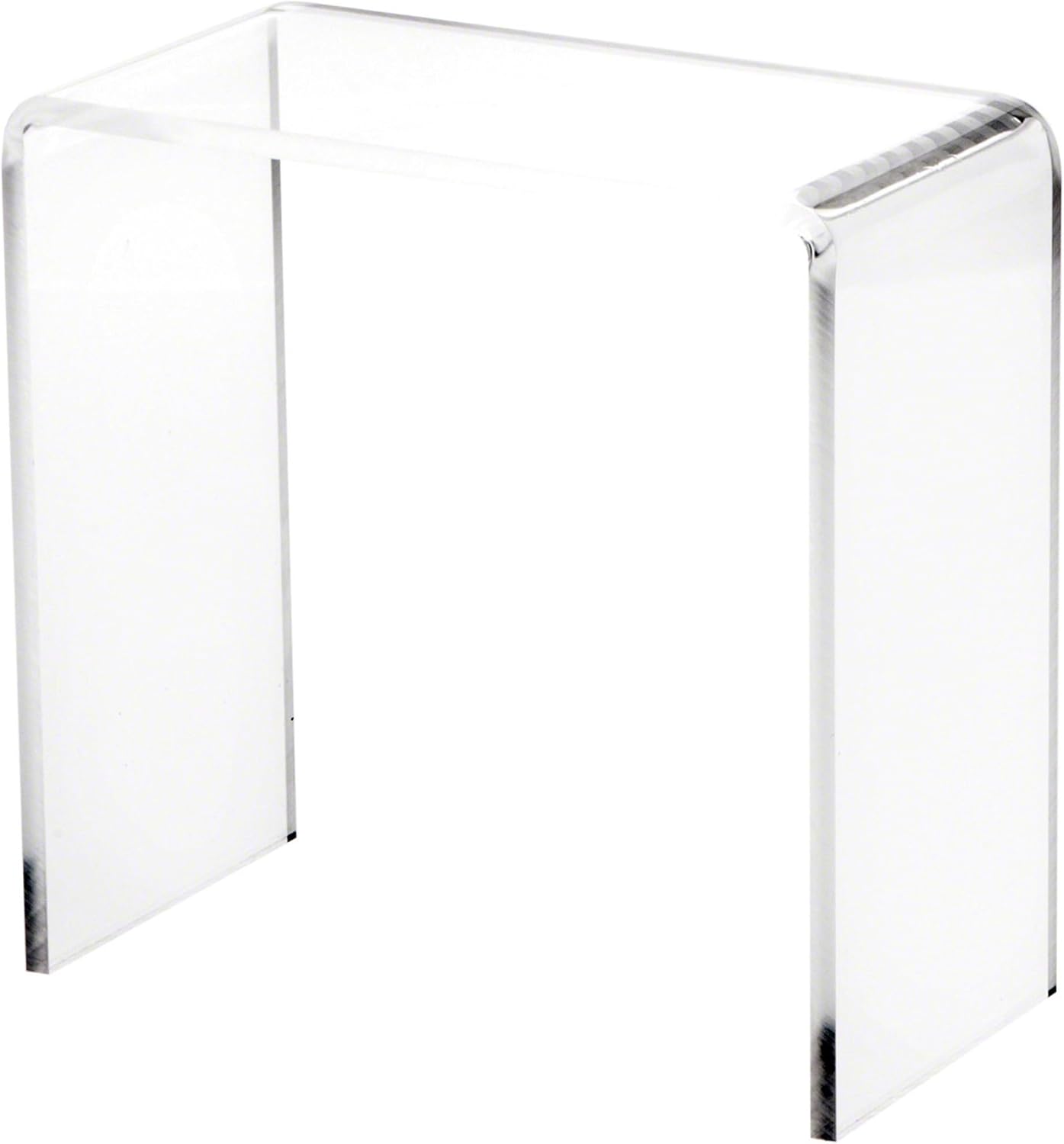 Plymor Clear Acrylic Vertical Rectangular Display Riser, 8" H x 8" W x 4" D (1/4" thick)