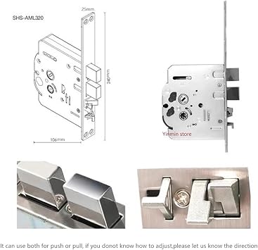 Digital Lock,Mortise Mortise AML320/340 for Lock SHS-P718/DP728/P72/609/738/719/P719/H705 Lock Accessory