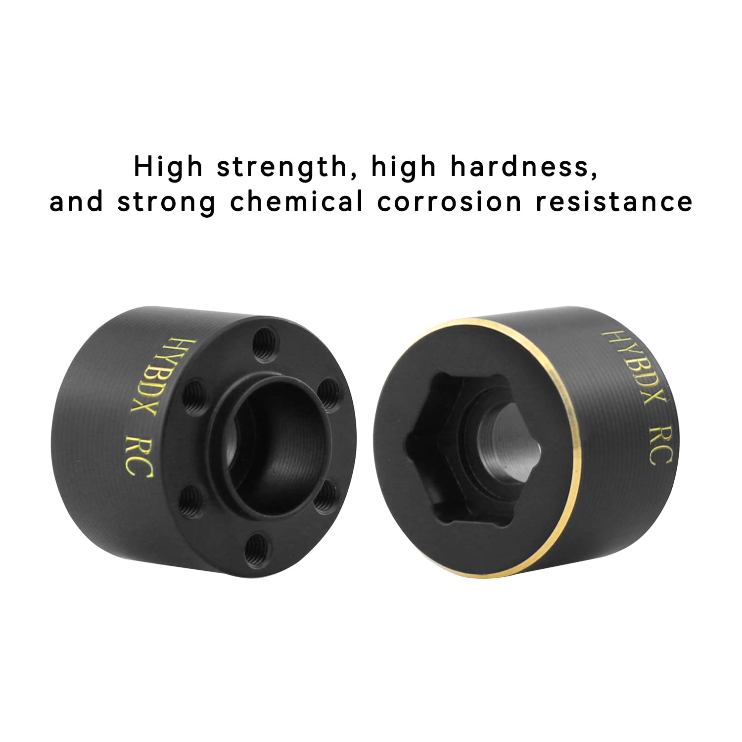 TREAL 1.9 Brass Wheel Hub Weights & Widen Adapters - 9mm/12mm/15mm/18mm For 1/10 RC Crawlers