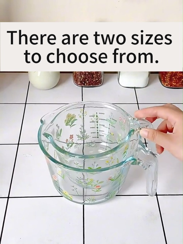 Vaso medidor de vidrio 500 ml con asa y pico vertedor miniatura 7