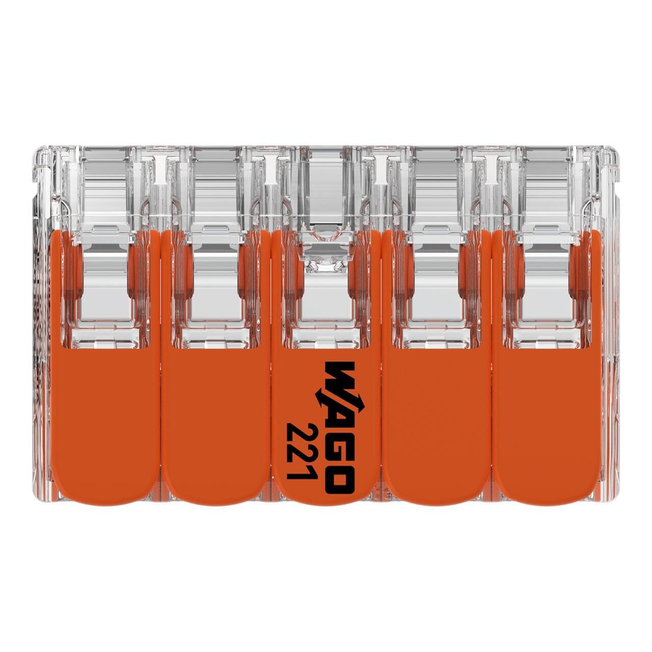 WAGO COMPACT 221-420 Conector de Cable 10 Conductores 4 mm² 15 Unidades