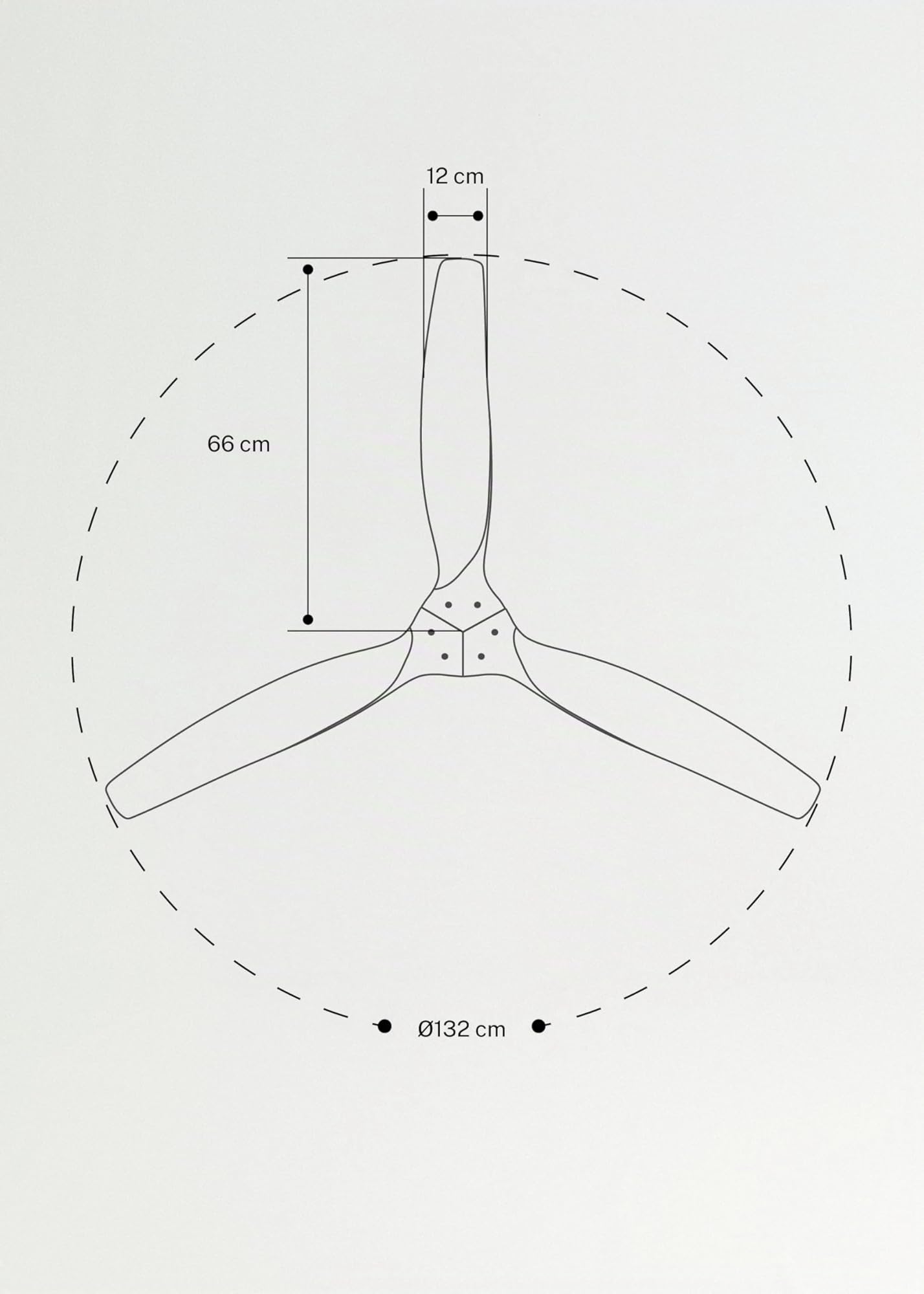 CREATE / WINDSTYLANCE NATURAL WOOD/Ventilateur de plafond avec télécommande, blanc pales en bois naturel / 40W, Silencieux, Ø132 cm, 6 vitesses, minuterie, été-hiver, double hauteur