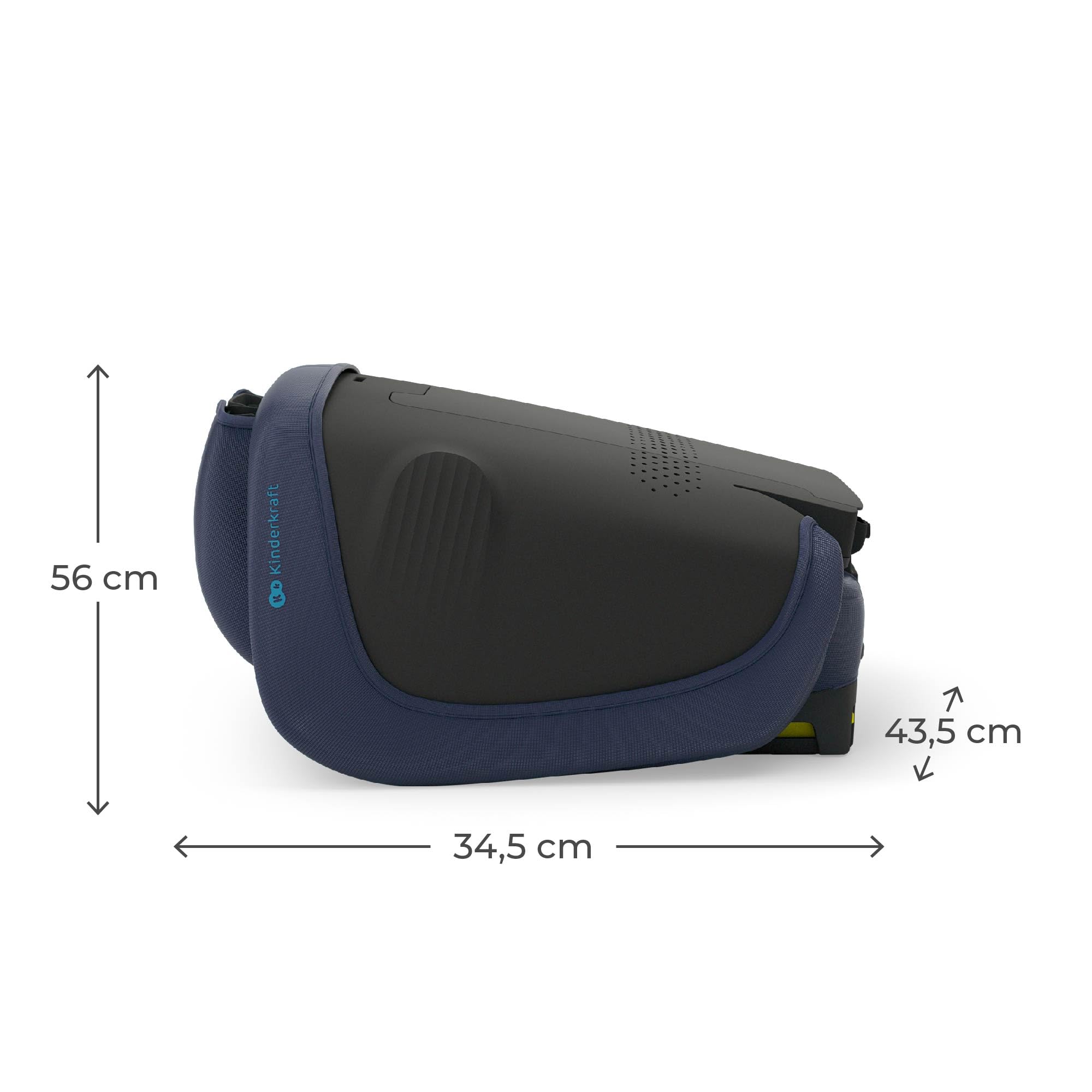 Kinderkraft UNITY 2, Fotelik 100–150 cm dla dzieci 3,5–12 lat, 5-stopniowa regulacja oparcia, Składany, ISOFIX, systemy SPS+ i H-GUARD, Tapicerka AIR FLOW, Łatwe czyszczenie, Niebieski