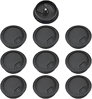 Vista 27 de MroMax Ojales de escritorio de plástico de 2.36 pulgadas (2.362 in), cubierta para cables de escritorio, organizador de cables para el hogar, Gris