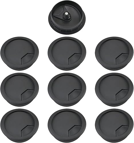 Miniatura 27 de MroMax Ojales de escritorio de plástico de 2.36 pulgadas (2.362 in), cubierta para cables de escritorio, organizador de cables para el hogar,