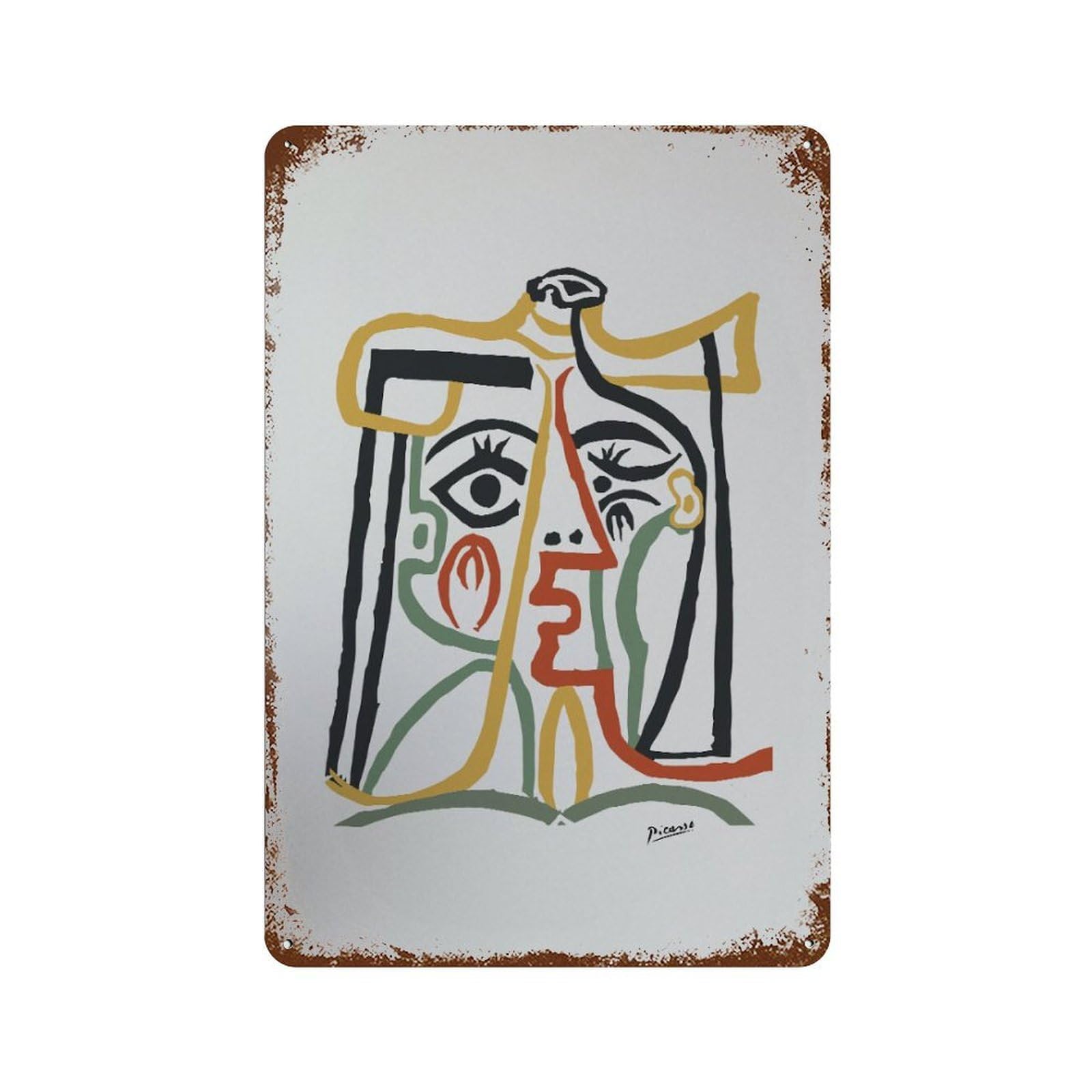 xiaoxiaoshen Picasso Abstract Gallery3 Wall Decor Art Metal Tin Poster Modern Home Decor Art Home Bar Shop Decorations Vintage Sign 30x20cm