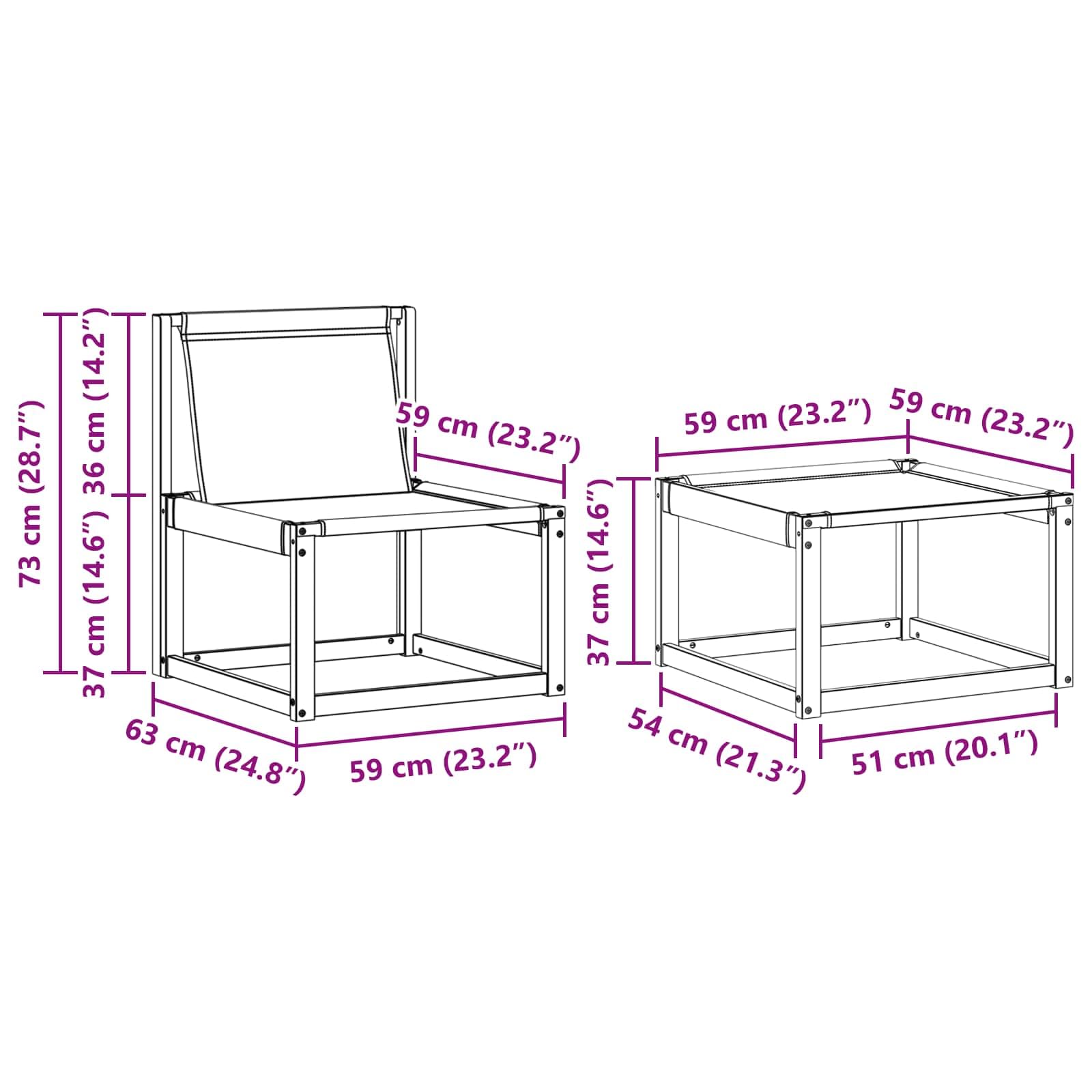 Outdoor-Sofagarnitur 6-teilig, wetterfestes Akazienholz und Textilene, modulare Sitzgruppe für Garten, Terrasse, Balkon, modernes Design, langlebige, Pflegeleichte Sitzmöbel, inklusive Tisch