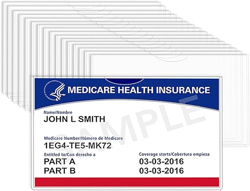 Miniatura 1 de Fundas protectoras para tarjetas de Medicare, protector de tarjetas de seguridad social, fundas de plástico transparente de PVC resistente al agua