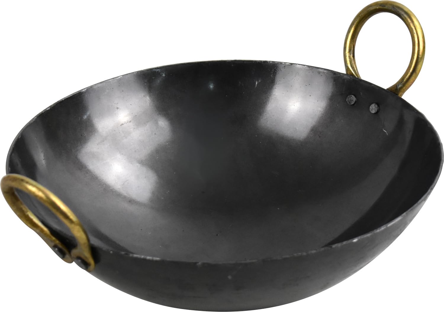 Sterling Ventures Heavy Duty Cook and Serve Wok Professional Catering Iron Kadai (12") — image 1