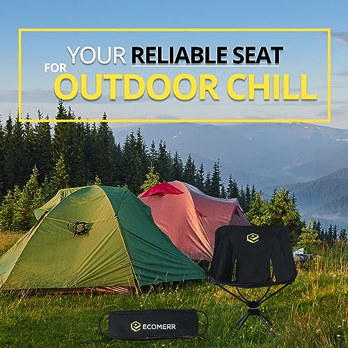 Ecomerr Portable Camping Chair - Bottle Sized Compact Foldable Chair With Carry Bag - Supports 330Lbs - Outdoor Backpacking Chair Ultra Lightweight For Lawn, Hiking, Travel, Beach, Picnic #TOP2