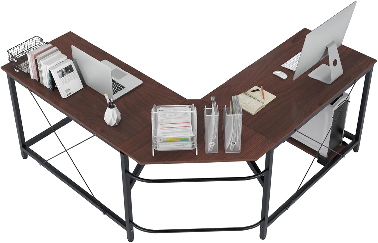 sogesfurniture Large LShaped Computer Office Desk, 59