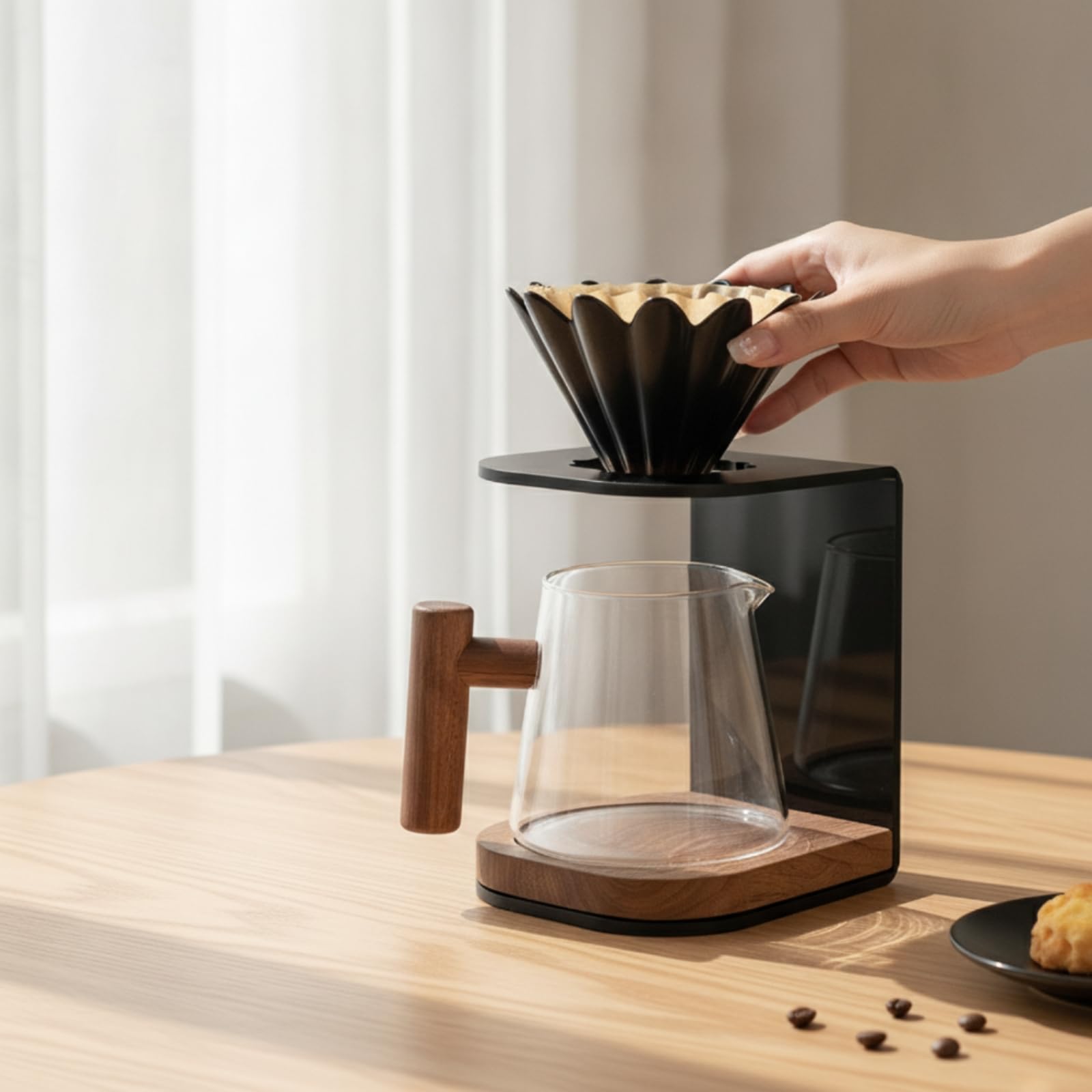 Caffettiera a Gocciolamento Manuale | Caffettiera Pour Over, Graduata, per Casa