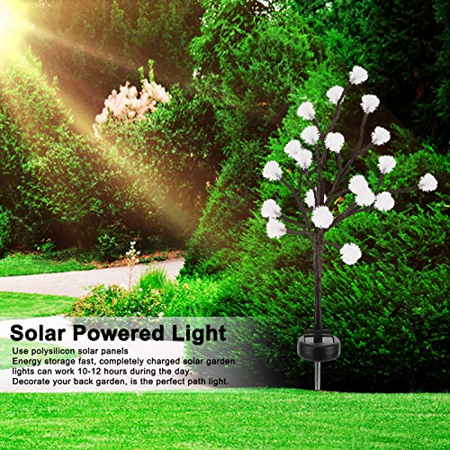 A sixx LED Solar Dandelion Lights Solar Garden Decorative Lights, Waterproof Energy-Saving Adjustable Multi-Scene Yard for Garden Sidewalk(IPL)