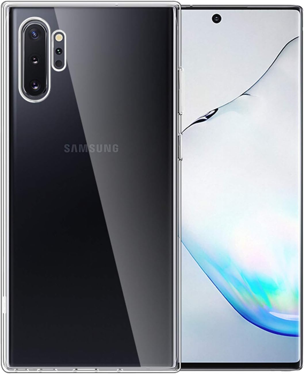 VEGOLS Slim fit Samsung Galaxy Note 10+ Plus 5G Case, Ultra Thin Soft TPU Crystal Clear Protective Cover case for Samsung Galaxy Note 10+ Plus 6.8 Inchs (2019) - Clear