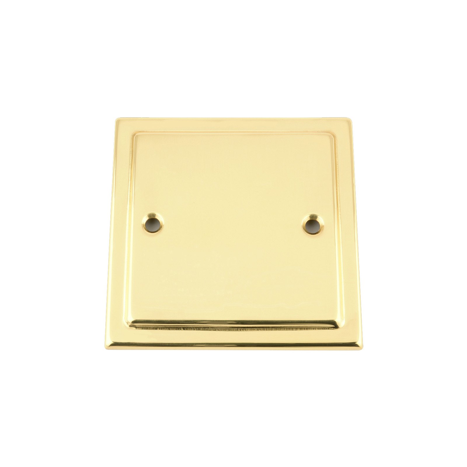 A5 Products Brass Electrical Blanking Plate Single 1 Gang - Mirror Polished - Victorian