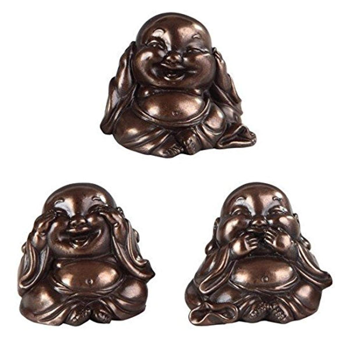 Bouddha Rieur en bronze antique StealStreet, statuettes Maitreya de collection premium