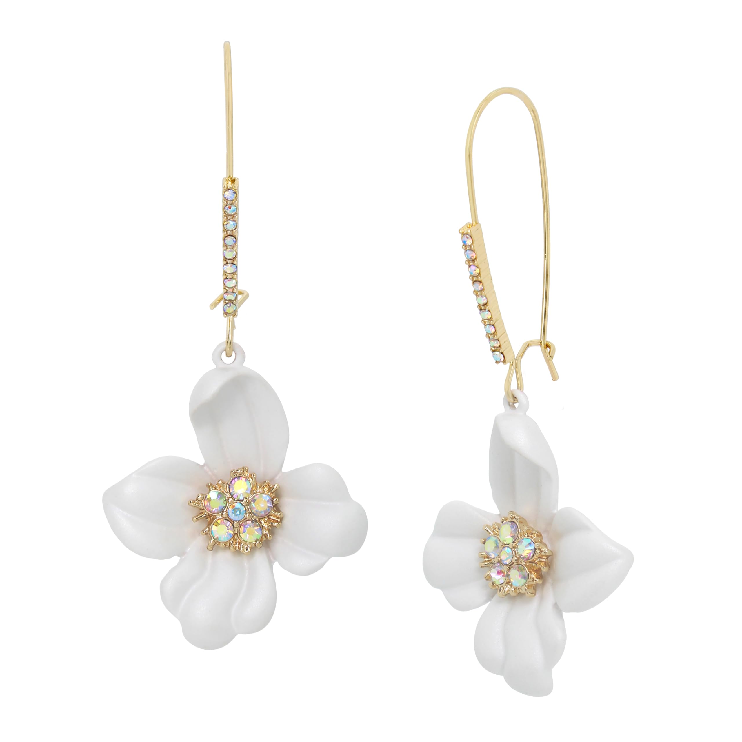 Betsey JohnsonWomens Flower Dangle Earrings