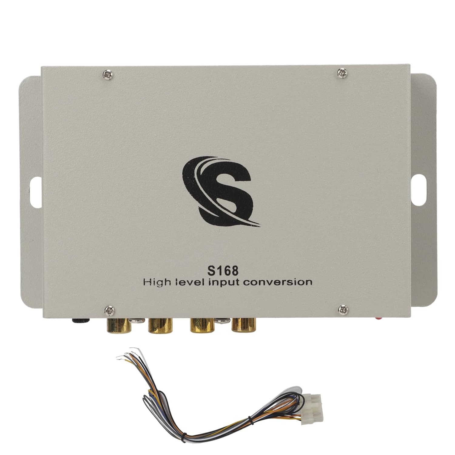 Ca Output Con, Voice Frequency Control Device, 2 to 4 Channel to Low Frequency Con with REM Function, Aluminum y IC it for Music Data Conver in Vehicles DC12V