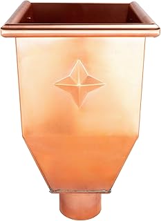 Wasserfangkasten Rinnenkessel Wandanliegend Lang Kupfer 6tlg/100 - Rinneneinhangstutzen aus Wasserfangkasten Titanzink für Fallrohr DN 100