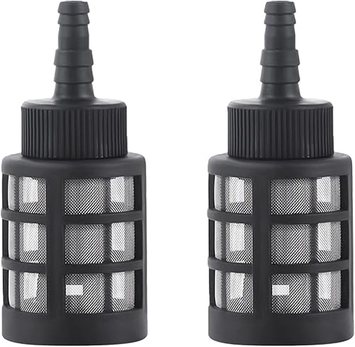 Paquete de 2 filtros de manguera de jardín para manguera de diámetro interior de 38 a 12 pulgadas, conector de bomba de agua de acero inoxidable