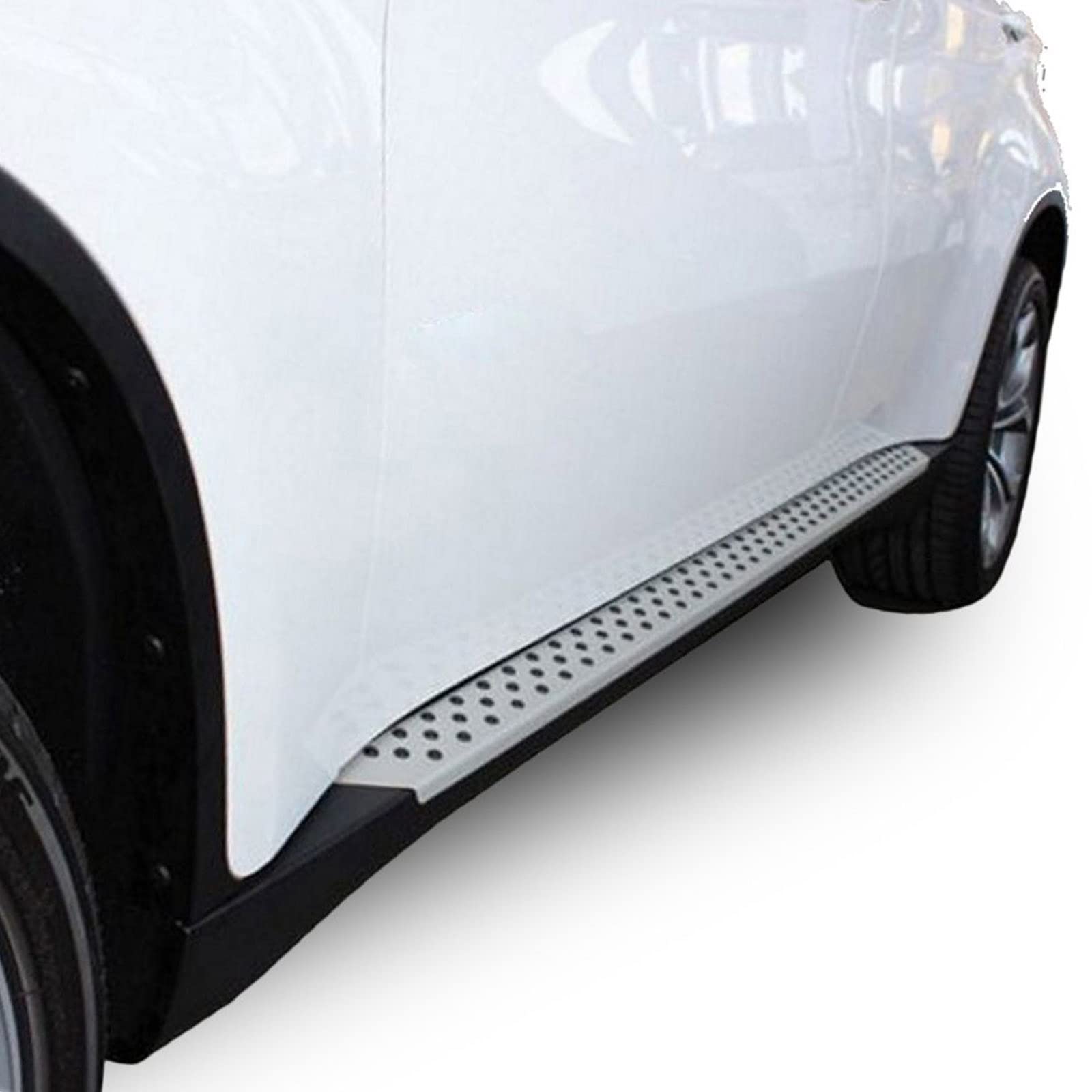 J&J AUTOMOTIVE Marche-Pieds Latéraux pour BMW X6 E71, E72 2008-2014, Lot de 2 Pcs (Gauche et Droite), Antidérapant, Aluminium