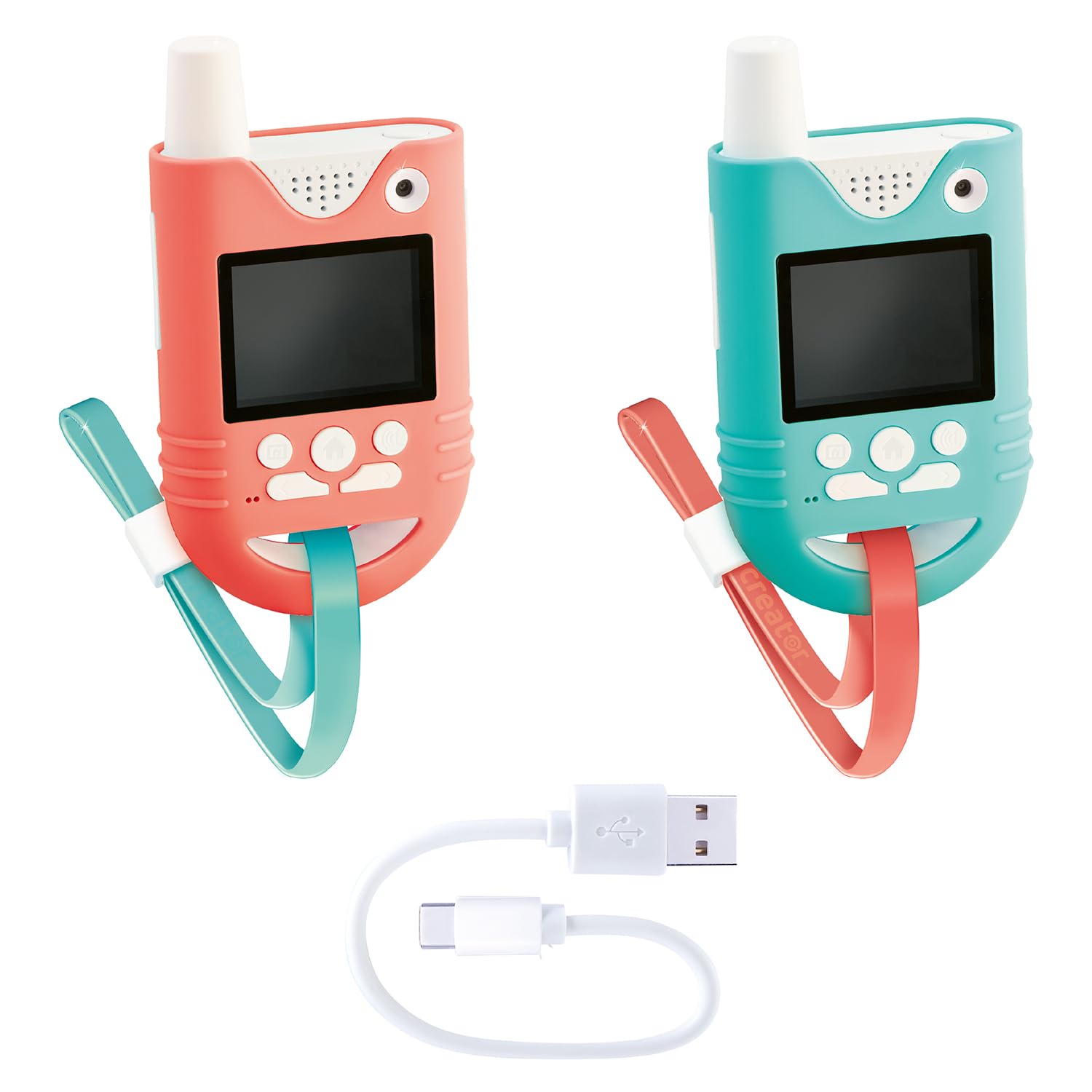 Canal Toys - 2-in-1 Video Walkie-Talkie Set - mit Farbbildschirm & Kamera - 300 m Reichweite - 20 Filter & 5 Stimmen - USB-C & Akku - interaktives Elektronikspiel ab 5 Jahren - INF 042