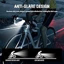Vortex L6 Type C USB Aluminum Rechargeable Bike Light Set, 300 Lumen Super Bright Bike Lights Front and Back LED Rear Taillight, Bicycle Lights for Night Riding Safety gallery image