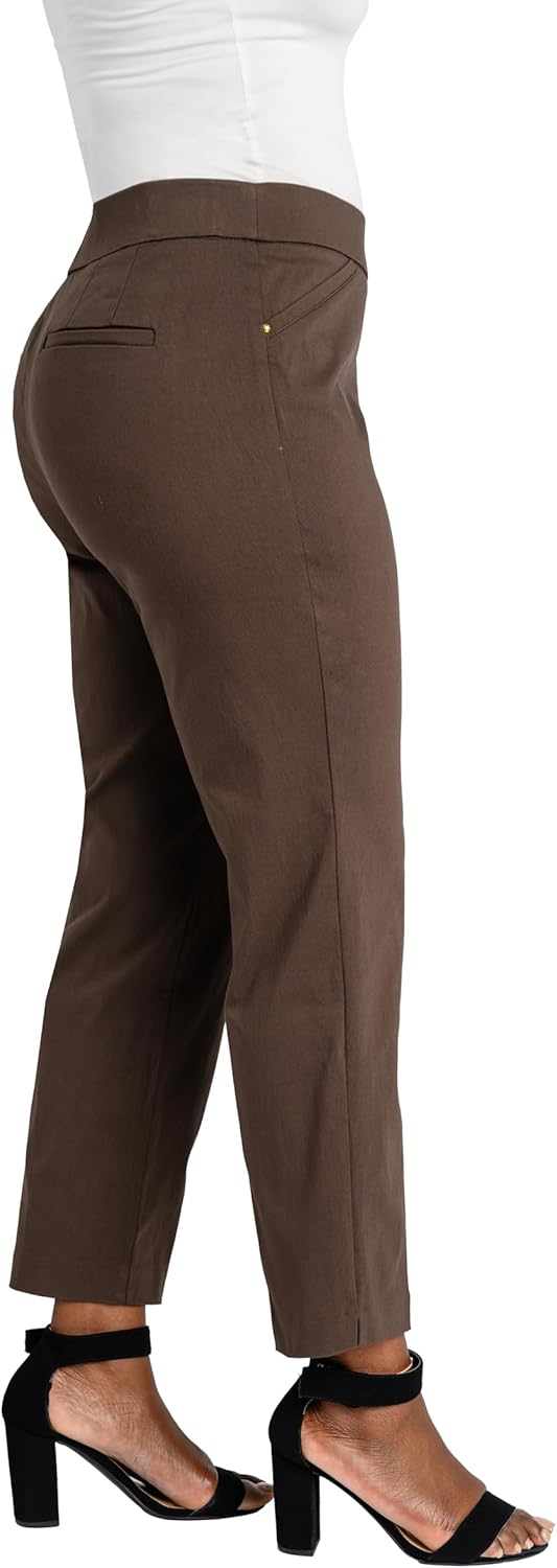 Briggs New York Womens Super Stretch Millennium Slimming Pull-on Ankle Pant - Image 2