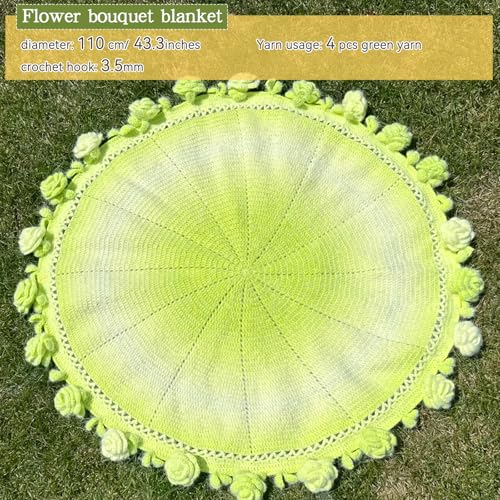Image of Katech 2 Gradient Yarn for Crocheting Knitting- Gradient Yarn Cake -2 x 230g /8.11oz 45% Cotton 55% Acrylic-Perfect for Scarves, Shawls and Blanket-Grass Green