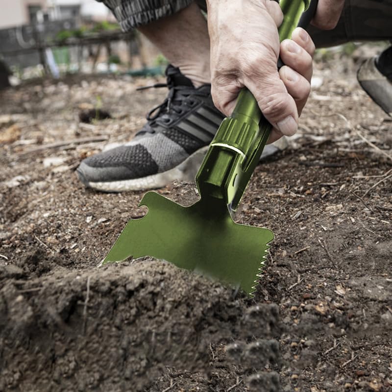 Pala plegable para jardinería resistente verde miniatura 2
