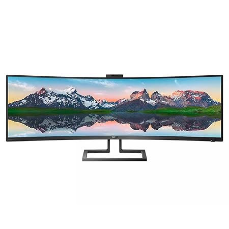 PHILIPS Brilliance 499P9H 48.8 Inch (121 Cm) Wled Lcd Monitor - 32:9-5 Ms Gtg - 5120 X1440 Megapixel -16.7 Million Col, Black