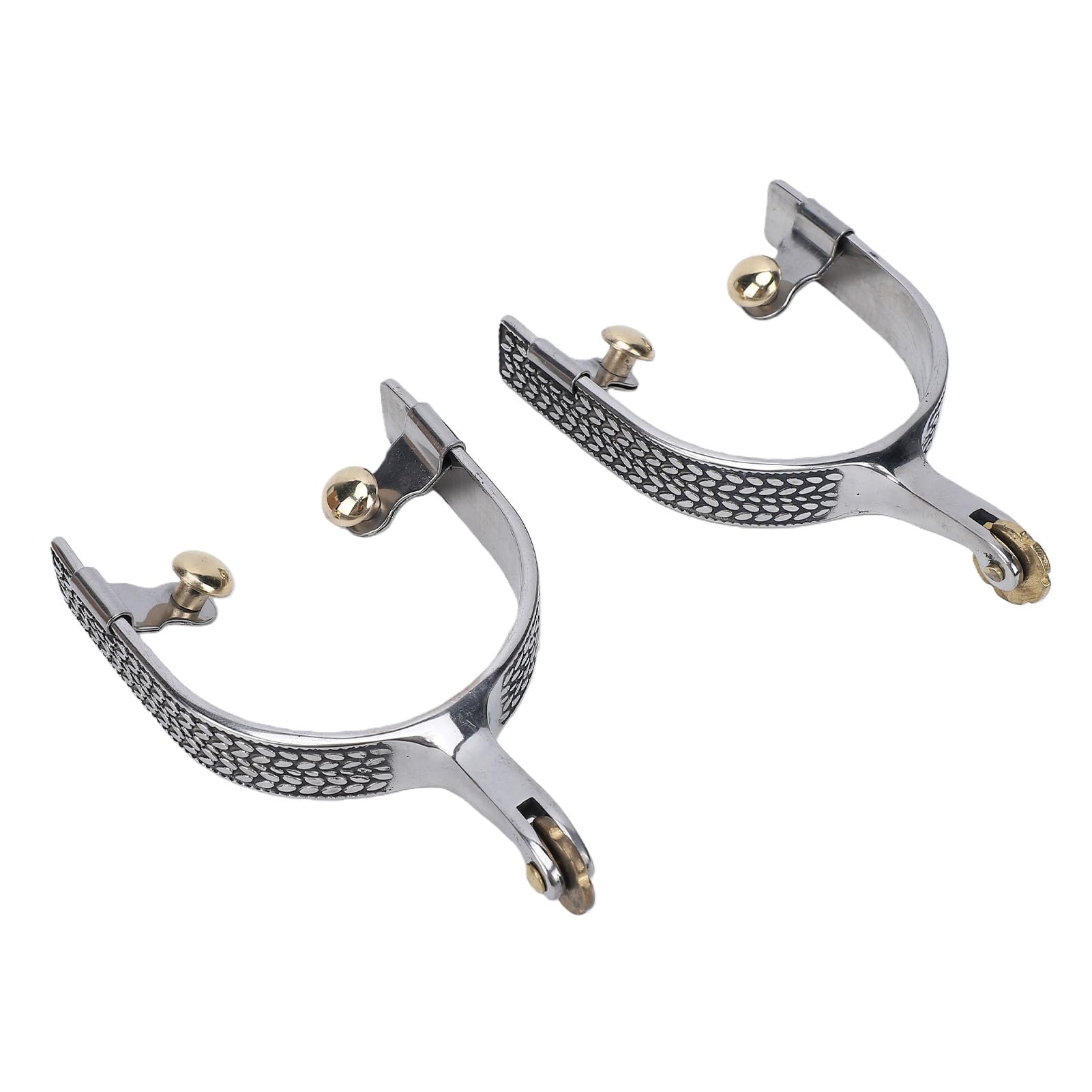 Aramox Speroni da Cavallo Speroni da Uomo in Acciaio Inossidabile e Ottone, Design Antiruggine, 1 Paio, per Competizioni su Trail e Allenamento a Cavallo con Calzata per Stivali