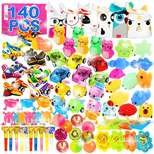 Valentine‘s Day Gifts for Kids Class - 140 Pcs Kids Valentines Party Favors Toy Cars, Bouncy Ball, Squishy Toys, Valentine's Day Goodie Gift Bags Toys Assortment for Boys Girls Classroom Gift Exchange