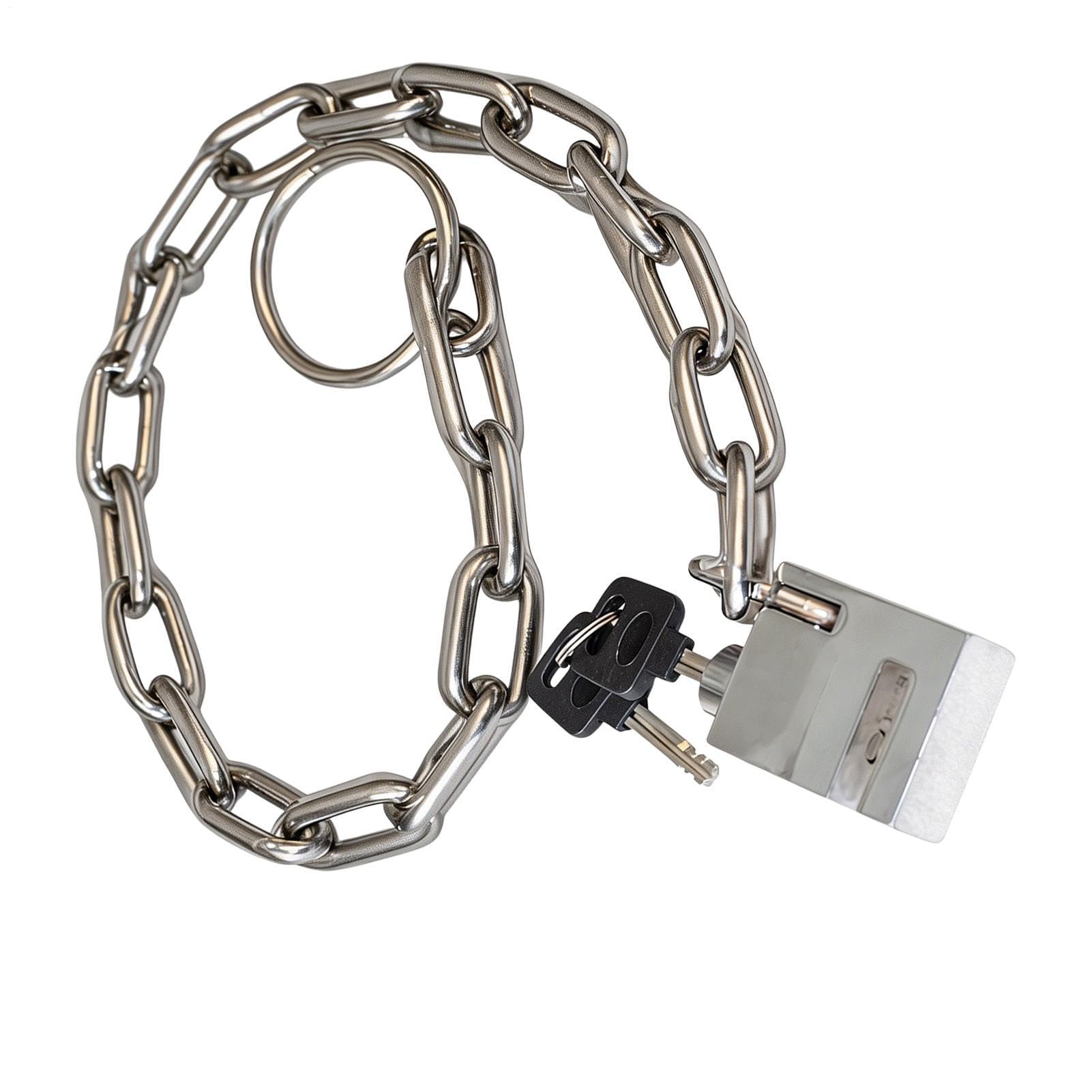 Candado de bicicleta con llave de acero inoxidable para vallas
