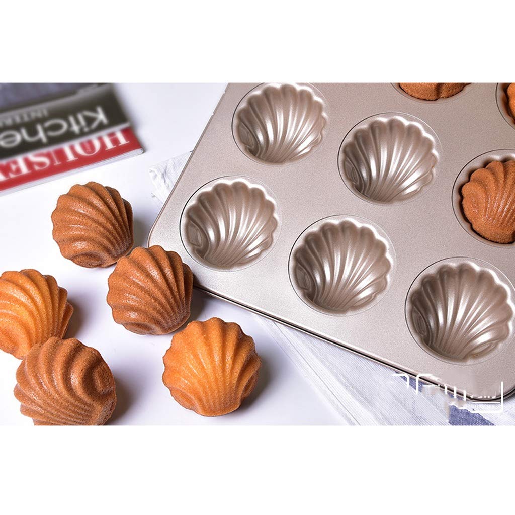 Kuchen-Form Antihaft-Backform Goldene Neun verbundene Shell Madeleine Kuchen Backblech Heim Ofen Mitte-Herbst-Mond-Kuchen