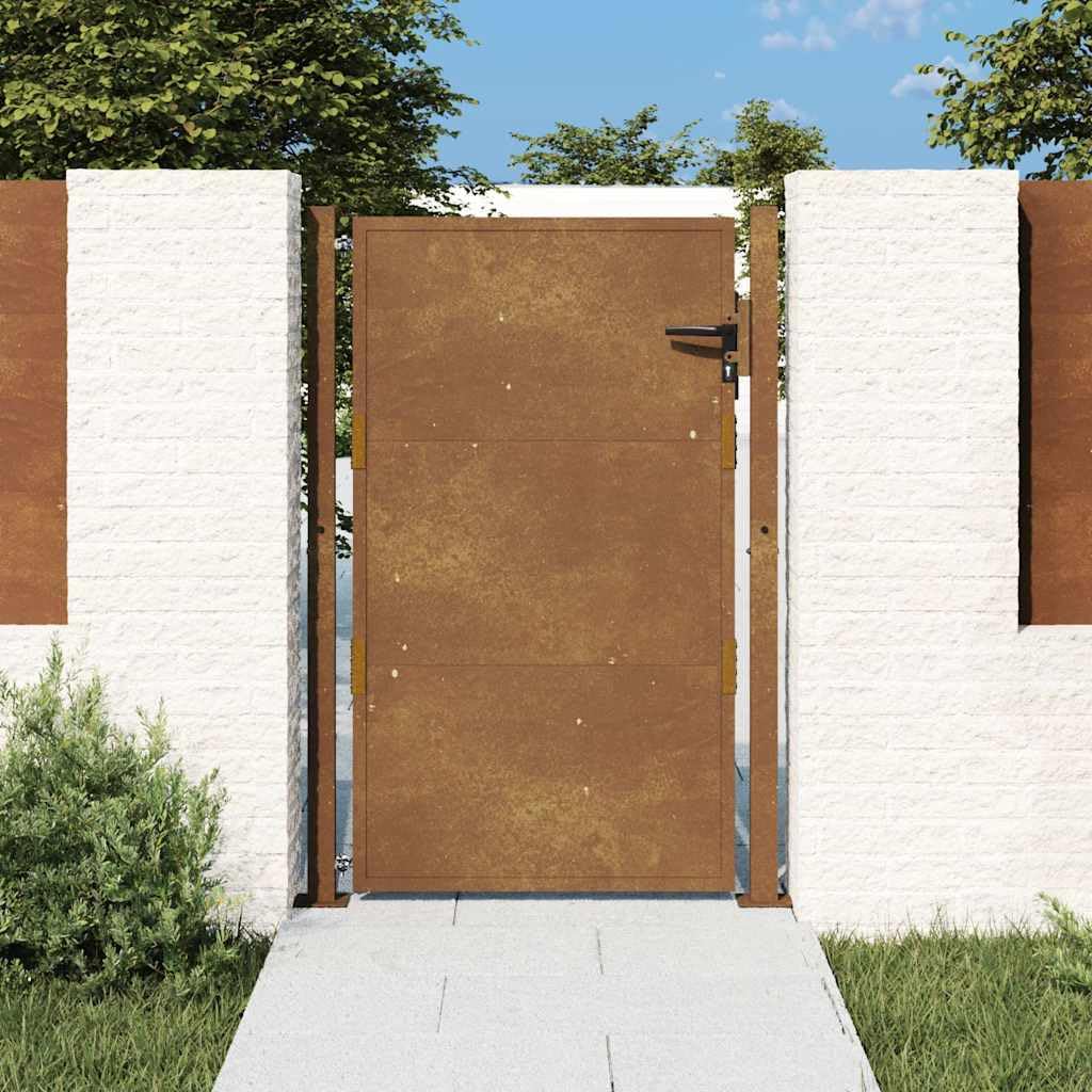 Portal de jardín 100x125 cm de acero corten
