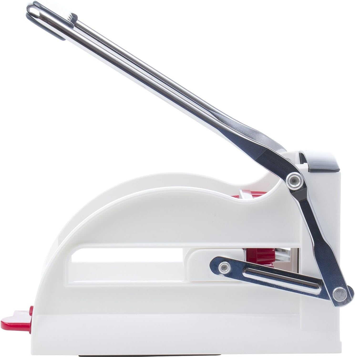 Westmark Potato Chipper and Produce Slicer with Three Stainless Steel Cutting Inserts and indentors, Easy Stix, White/Anthracite, 11802260