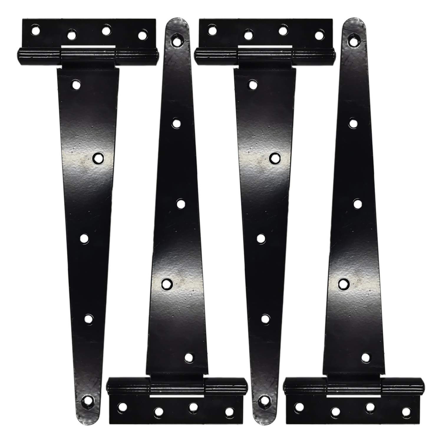Sponsored Ad - HLMOptimo Heavy Duty T Hinge Tee T Strap Shed Gate Barn Fence Door Hinge Wrought Rustproof All Size Black (4 pcs, 12 inch)
