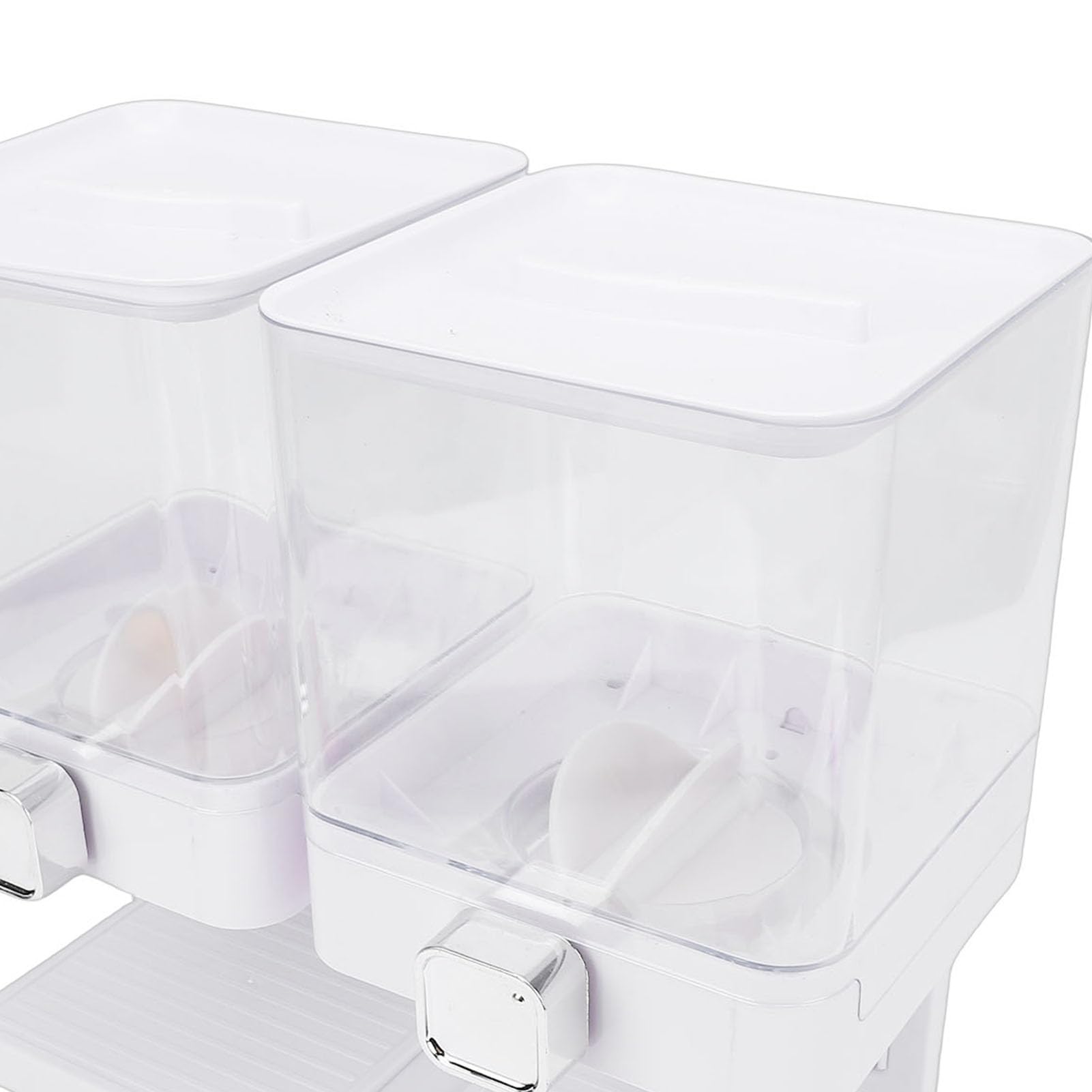 Dispensador de Cereales, 3,7 L, Dispensador de Alimentos Secos PET de Grado Alimenticio, Contenedor de Almacenamiento de Cereales con Perilla Giratoria para Granos de Arroz, Dulces, Granos