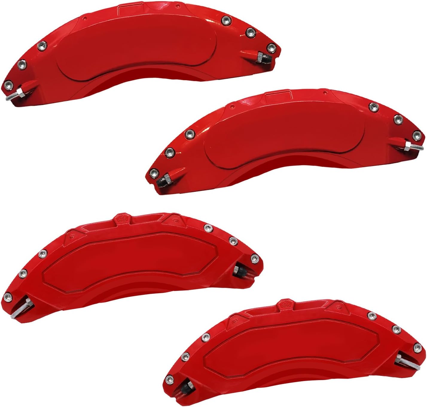 AOOA Powder Coating Aluminum Yellow Caliper Covers Disc Brake Caliper Covers Fit for Chevrolet Corvette 2020-2025 Stingray（front and rear）