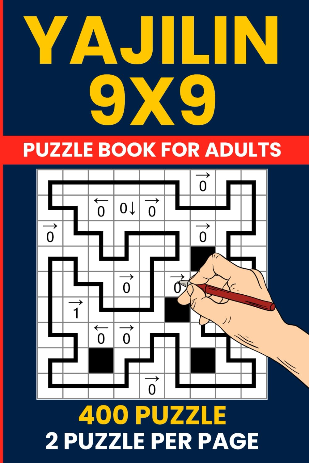 Yajilin Puzzle Book 9x9: 400 Logic Loop Puzzles for Adults | Brain Challenges with Solutions